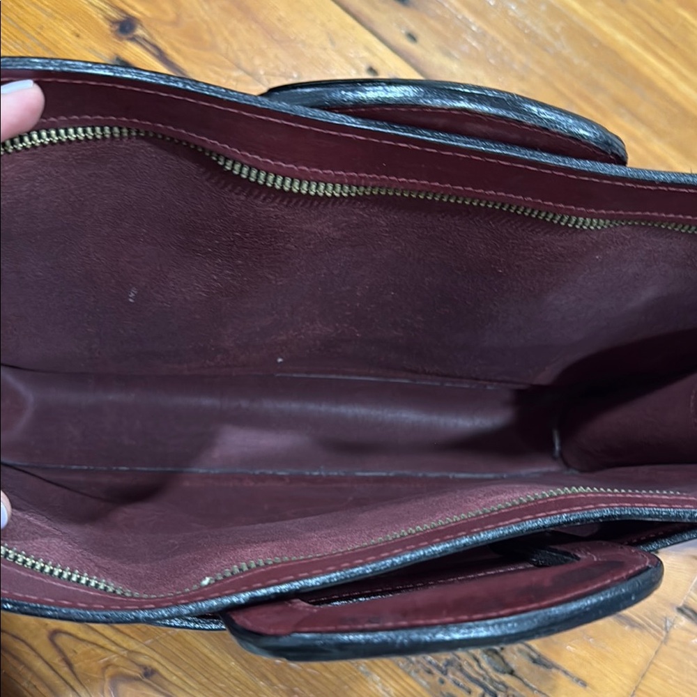 C & C Leather Burgundy Briefcase with Classic Design - Picture 10 of 12